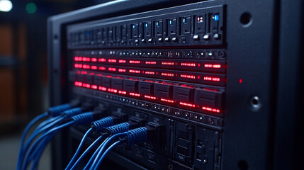 internet cable, symbolizing connectivity, data flow, and global communication. This image reflects modern technology linking networks across the world