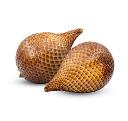Salacca or zalacca fruit isolated on white background
