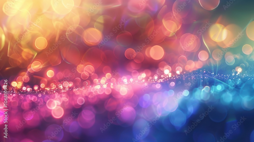 Poster dynamic abstract bokeh lights background showcasing vibrant colors for creative and captivating desi