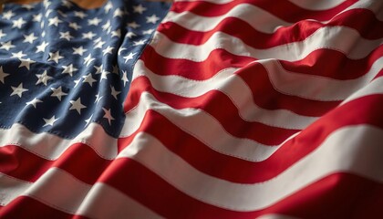 american flag in the breeze