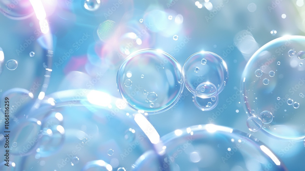 Poster dynamic abstract colorful bubbles background designed to evoke joy and creativity in artistic projec