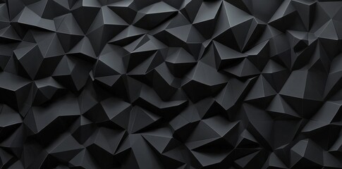 Low poly geometric pattern with glowing effect in dark grey. Tileable background for 8K wallpaper. Ideal for desktop.