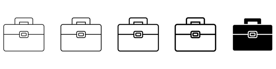 briefcase icon Simple outline illustration