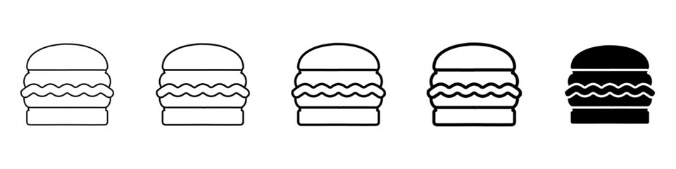 burger icon Simple outline illustration