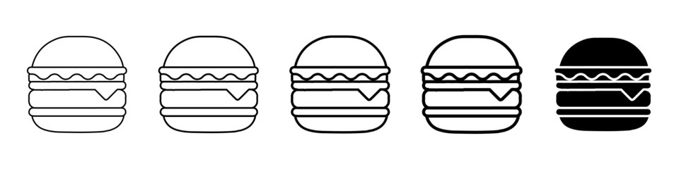 burger icon Simple outline illustration