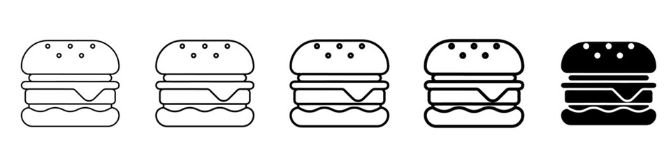 burger icon Simple outline illustration