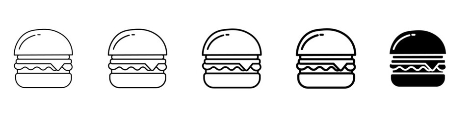 burger icon Simple outline illustration