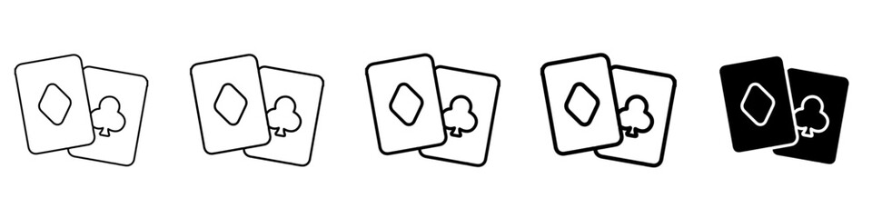 cards icon Simple outline illustration