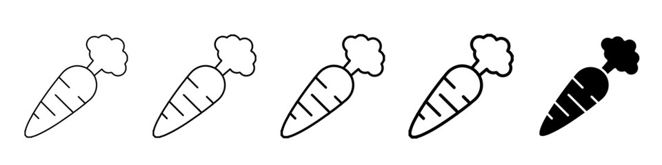 carrot icon Simple outline illustration
