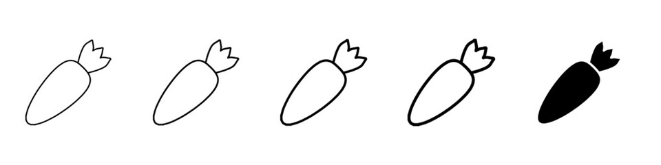 carrot icon Simple outline illustration