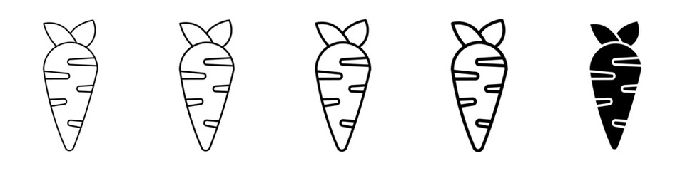 carrot icon Simple outline illustration