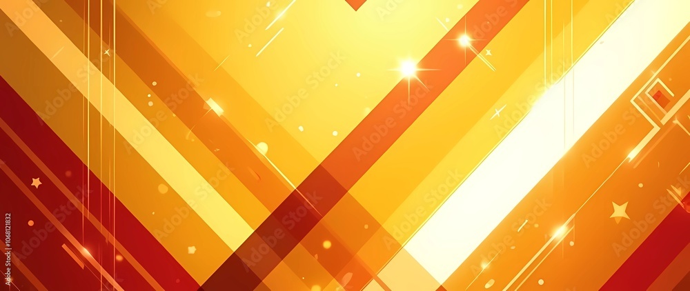 Fototapete dynamic abstract background with intersecting lines and yellow space red white abstract geometry shi