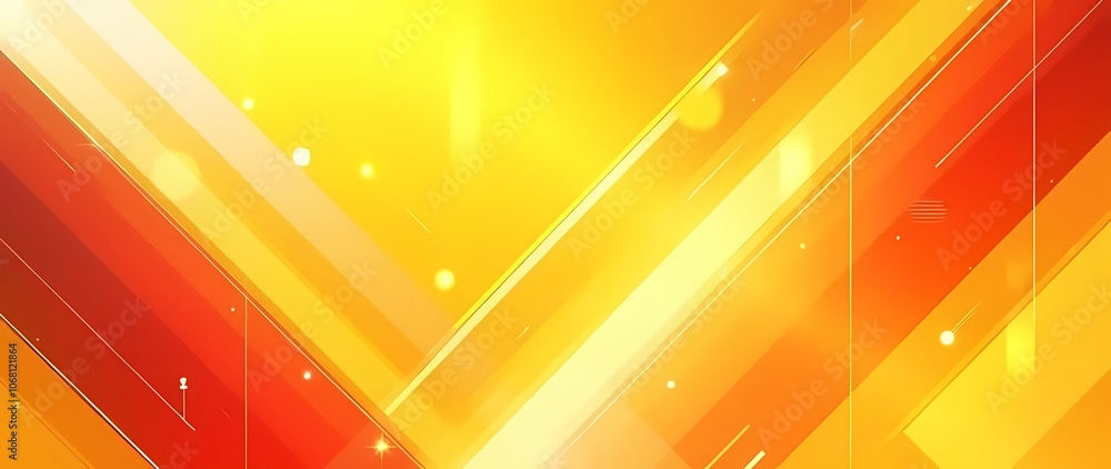 Fototapete dynamic abstract background with intersecting lines and yellow space red white abstract geometry shi