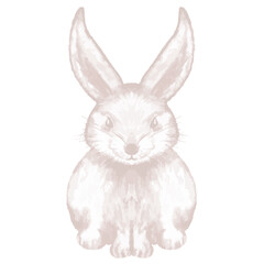 うさぎの手描きベクターイラスト。