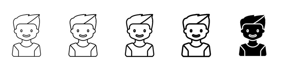 child icon Simple outline illustration