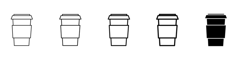 coffee icon Simple outline illustration