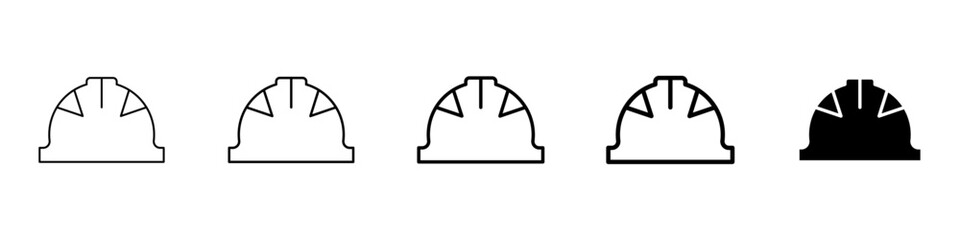 construction helmet icon Simple outline illustration