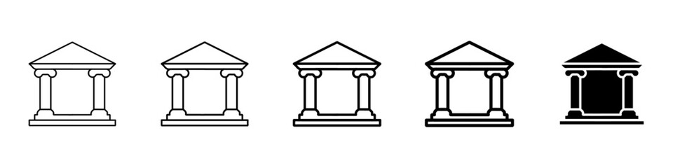 court house icon Simple outline illustration