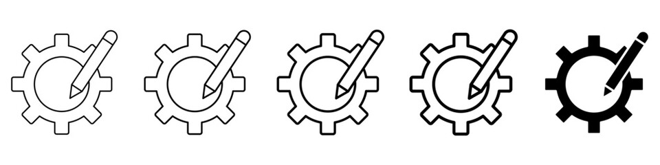 customize setting icon Simple outline illustration