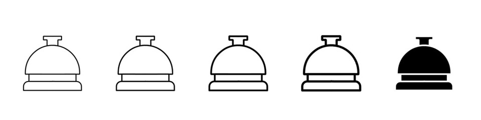 desk bell icon Simple outline illustration