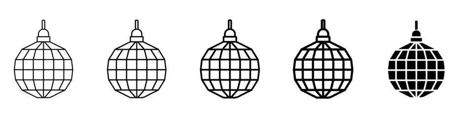 disco ball icon Simple outline illustration