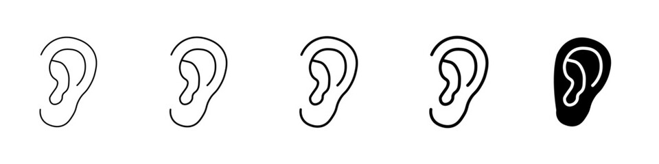 ear icon Simple outline illustration