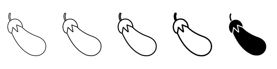 eggplant icon Simple outline illustration