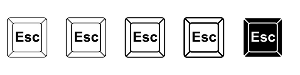 Esc icon Simple outline illustration