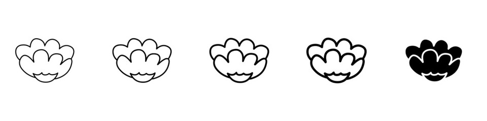 flower icon Simple outline illustration