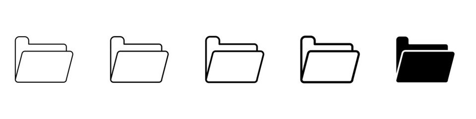 folder icon Simple outline illustration