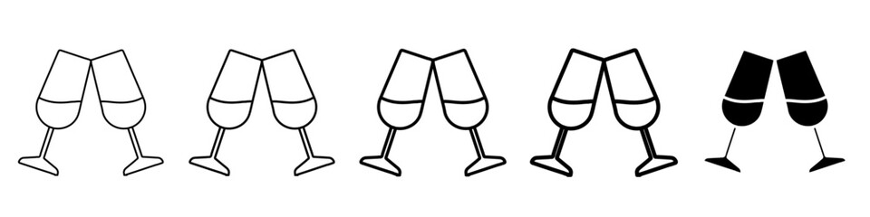 glass icon Simple outline illustration