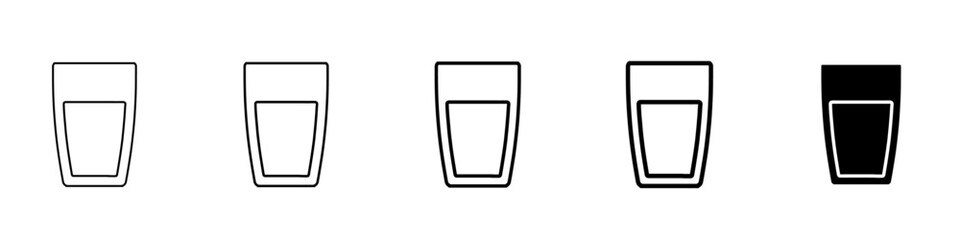 glass icon Simple outline illustration