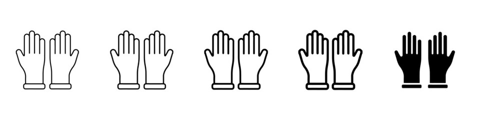 glove icon Simple outline illustration