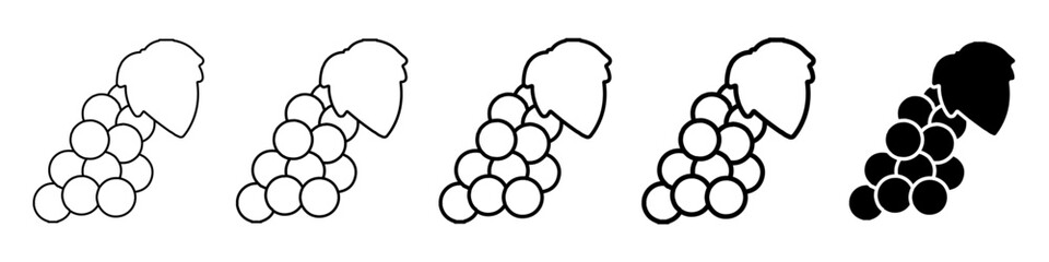grapes icon Simple outline illustration