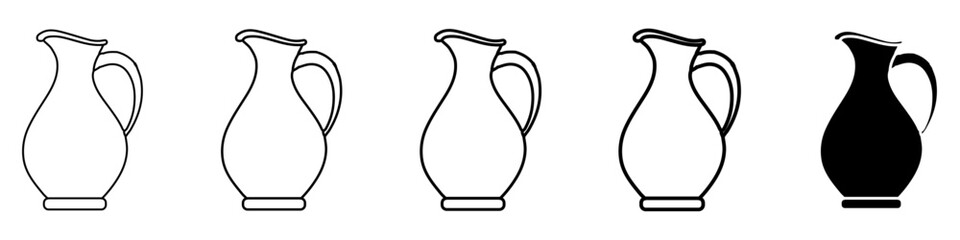jug icon Simple outline illustration