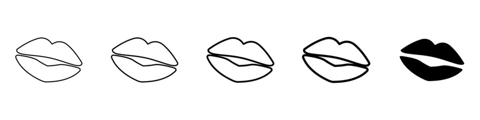 kiss icon Simple outline illustration