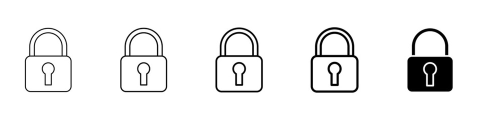 lock icon Simple outline illustration