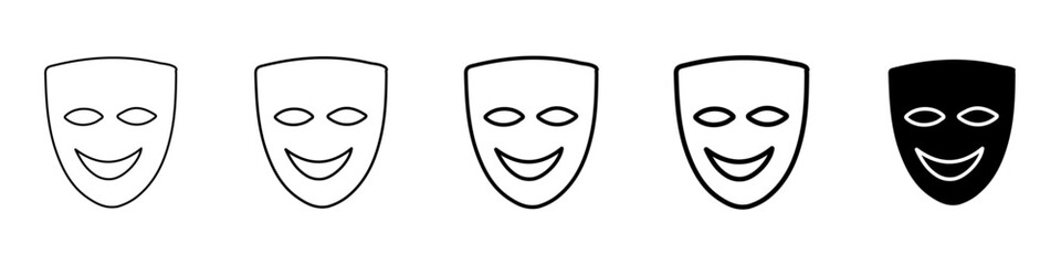 mask icon Simple outline illustration