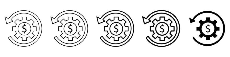 money process icon Simple outline illustration