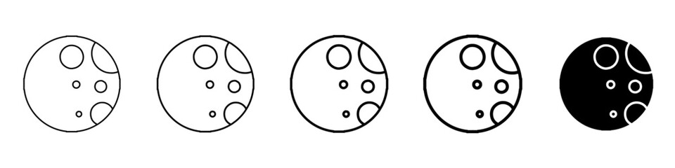 moon icon Simple outline illustration