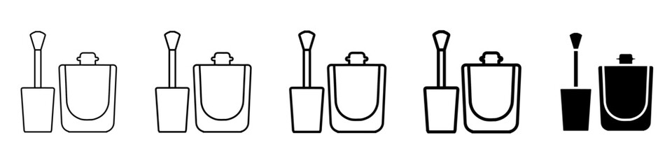 nail polish icon Simple outline illustration