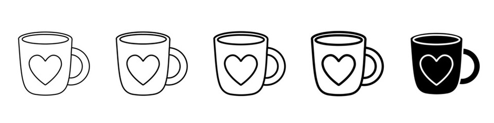 mug icon Simple outline illustration