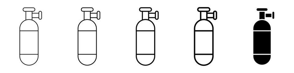 oxygen culinder icon Simple outline illustration
