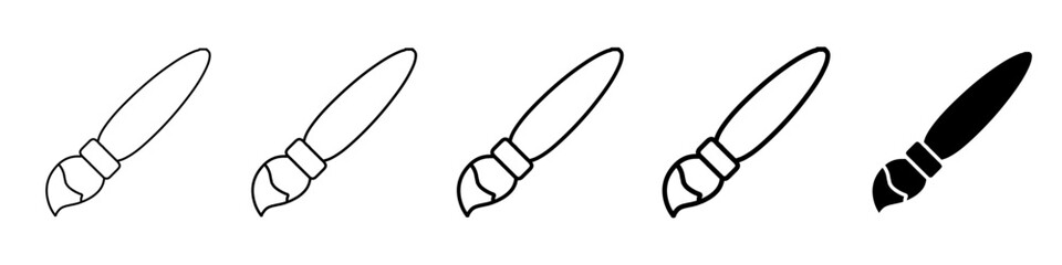 paint brush icon Simple outline illustration