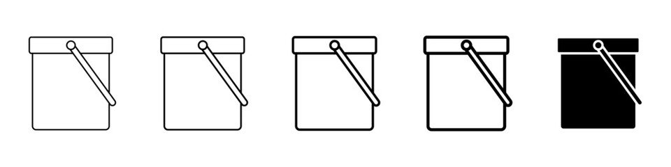 paint bucket icon Simple outline illustration
