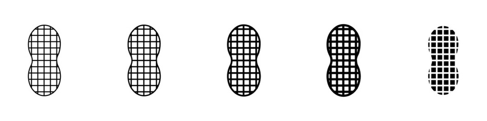 peanut icon Simple outline illustration