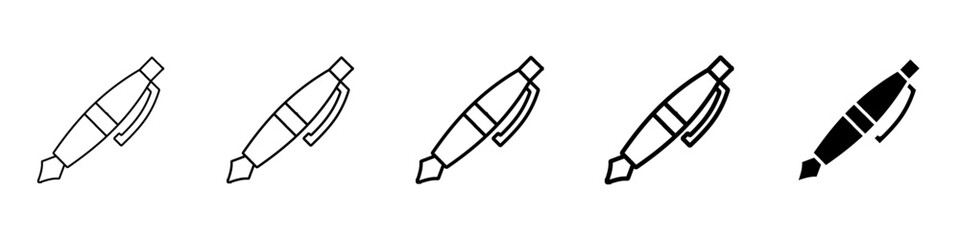 pen icon Simple outline illustration