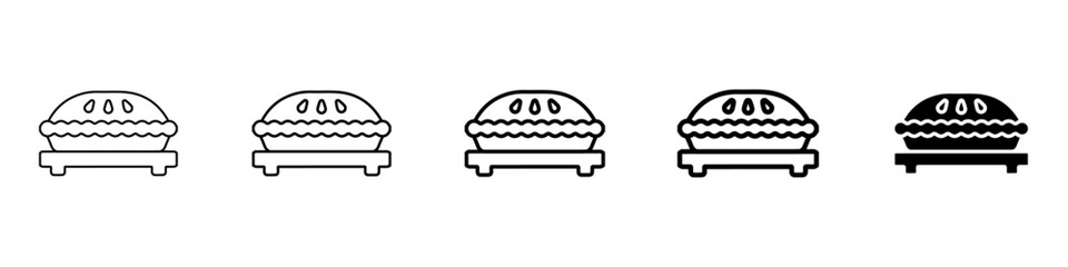 pie icon Simple outline illustration