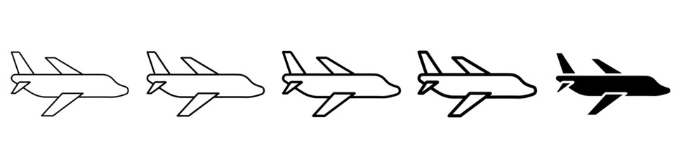 plane icon Simple outline illustration