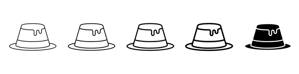 pudding icon Simple outline illustration